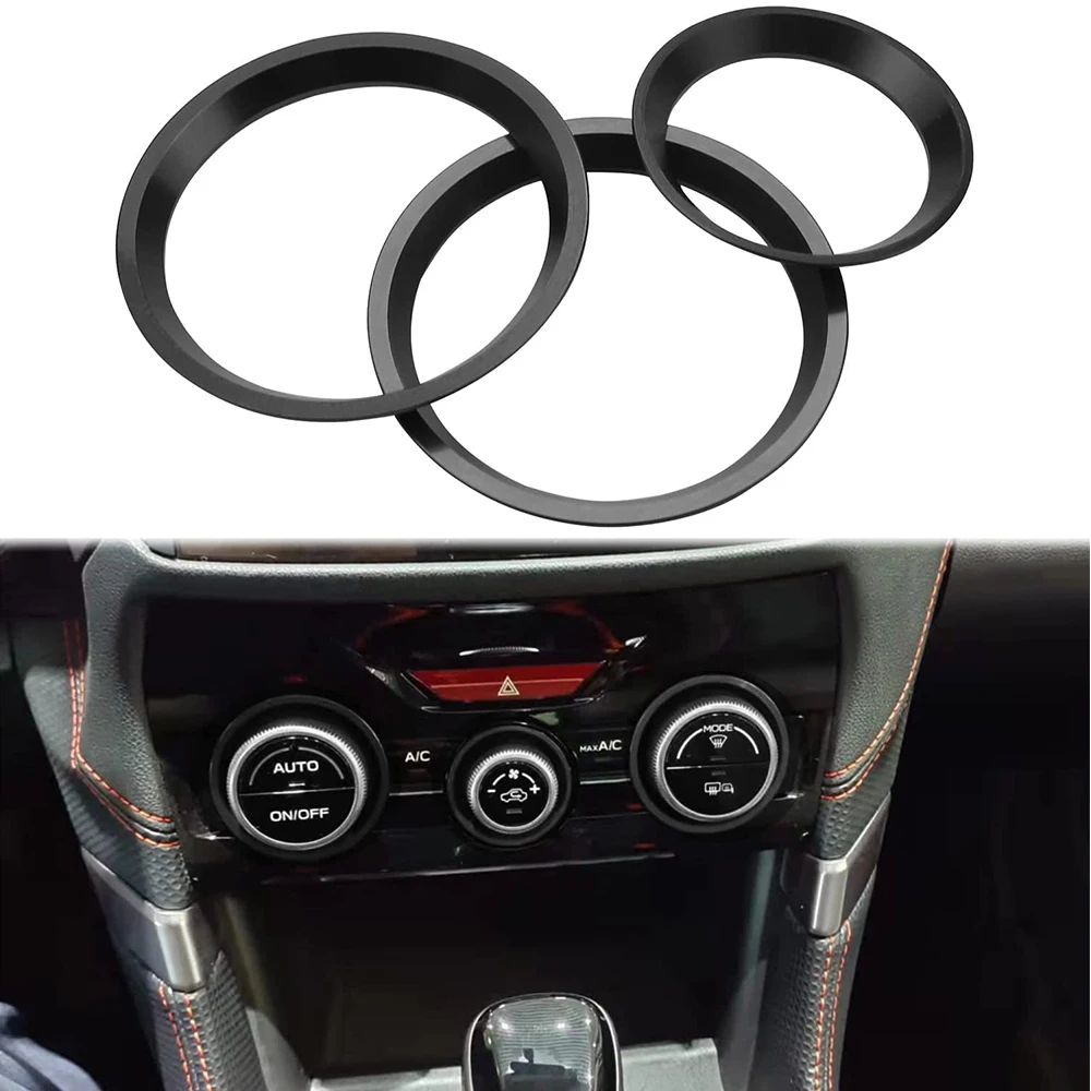Car Air Conditioning Volume Switch Knob Decorative Ring for 2019-2024 Subaru Forester,Crosstrek 2018-2023, Impreza 2017-2023