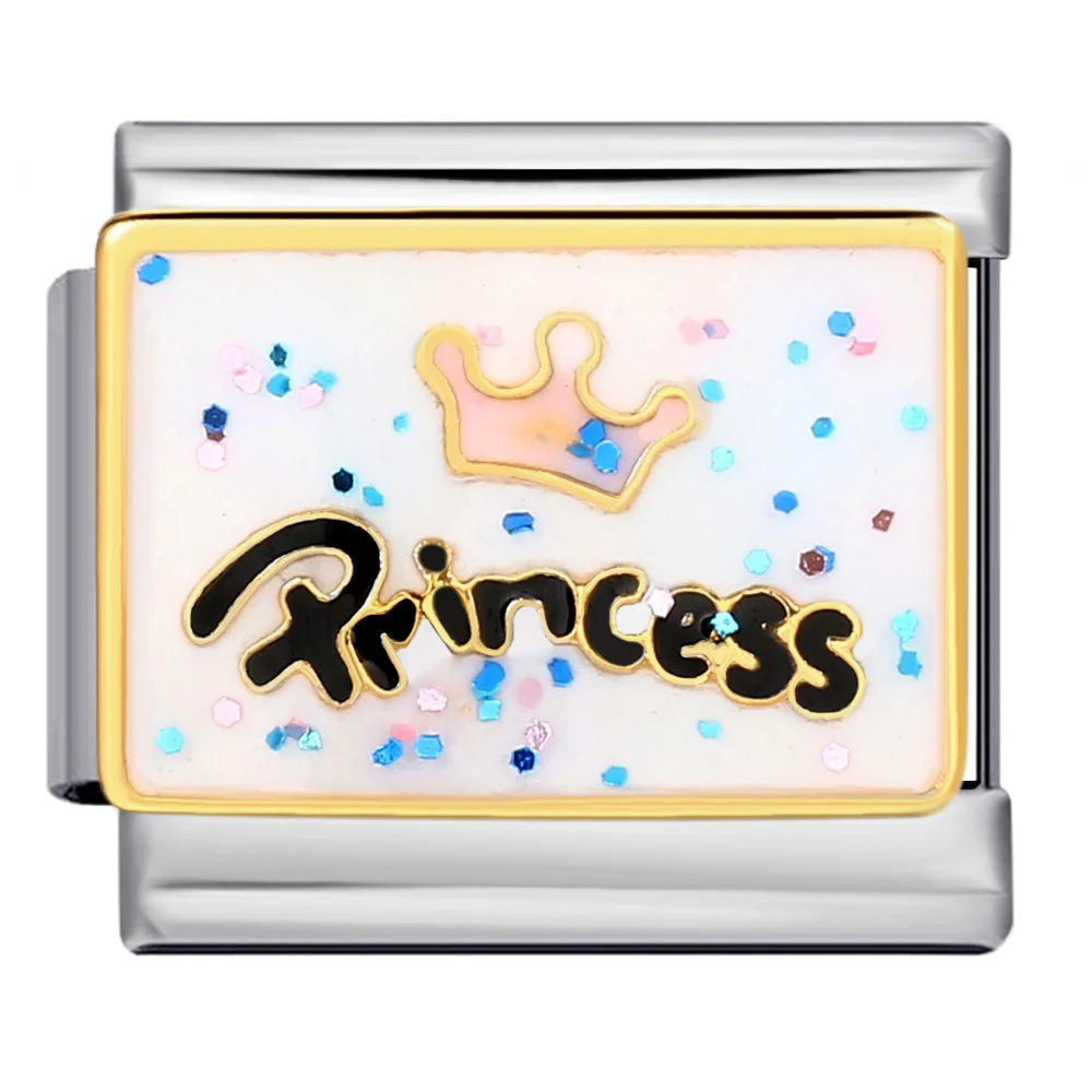 Princess Dream Kiss Sexy Beads Italian Charm Bracelet Women Men Stainless Steel Personalized DIY Bracelet Fashion Jewelry Gift