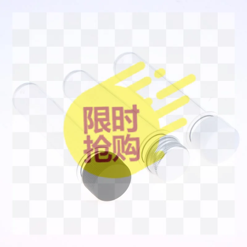 【HBA】1Pcs Transparent Cylindrical Plastic Refillable Bottle 40ml PET Test Tube Bottle For Mask Candy Data Line Masking Paper