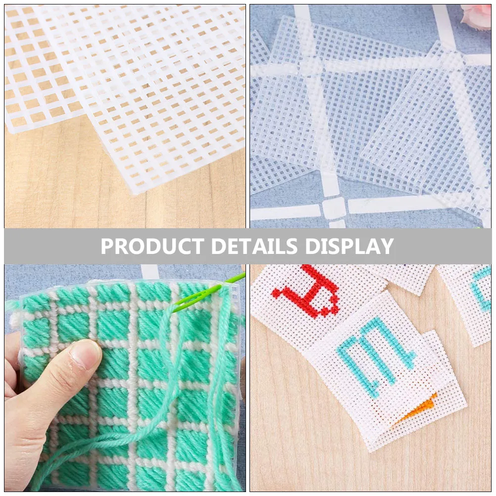

25 Pcs Plastic Canvas Sheets for DIY Mesh Projects White Handicraft Supplies Durability Multi Purpose Art Supplies
