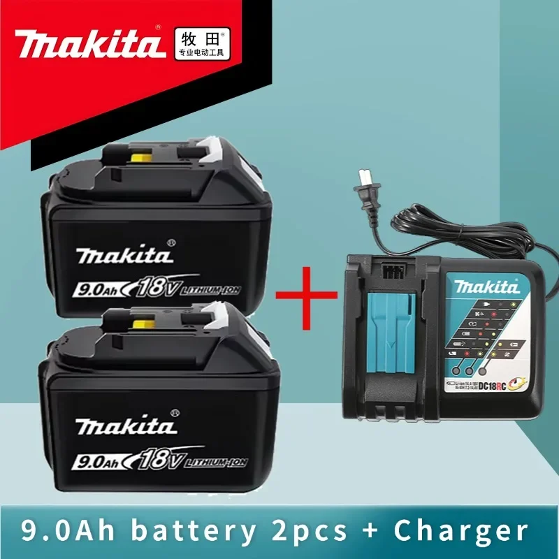 

Genuine Makita 18V 9Ah 6Ah 5Ah Rechargeable Battery for Makita Power Tools Li-ion Replacement 18v Battery+charger new