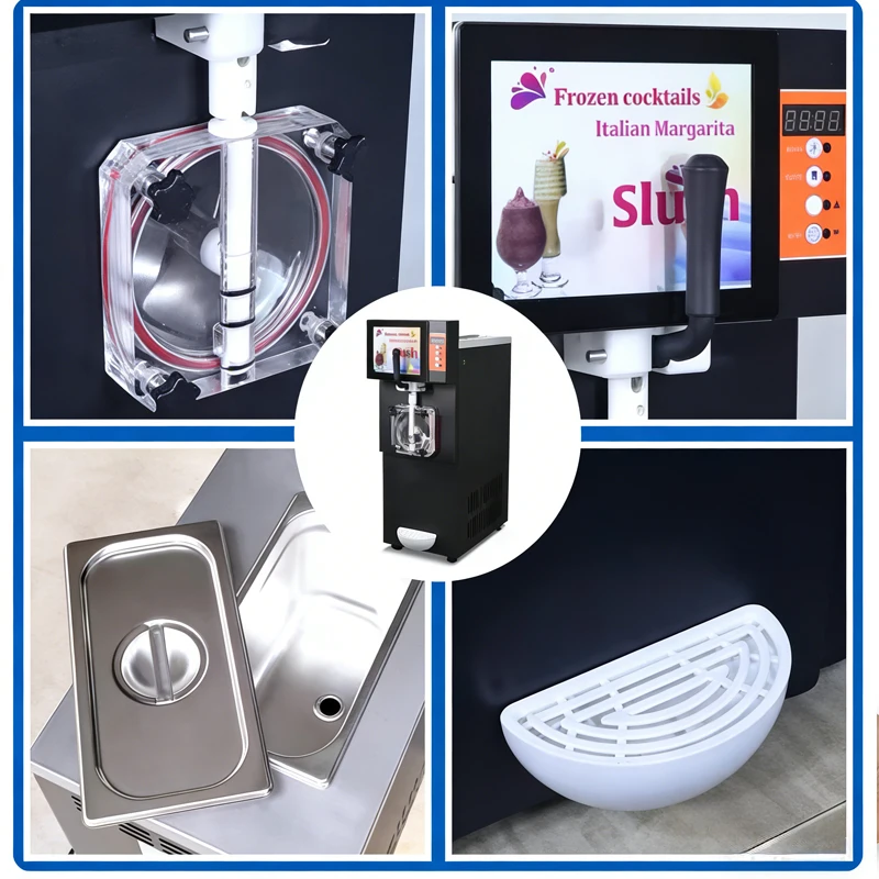 

Large Capacity Commercial Smoothie Machine with One Can Snow Mud Beverage Maker for Business Use