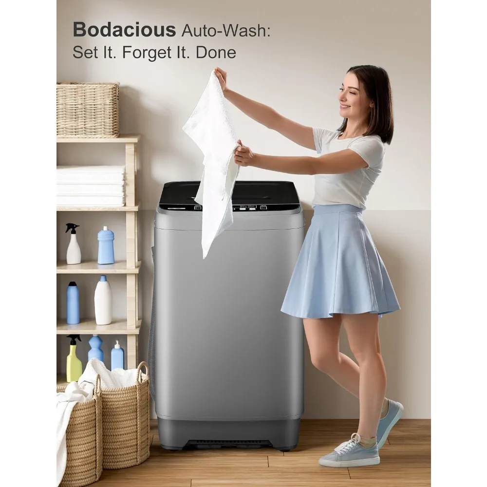 Compact Portable Washer & Dryer Combo w/Drain Pump 1.7 Cu.Ft for Apartment Dorm RV, Custom