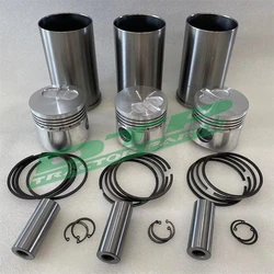 set of Pistons, Cylinder sleeves, Piston rings, Piston pins and circlips,Yangdong Y385T swirl chamber engine