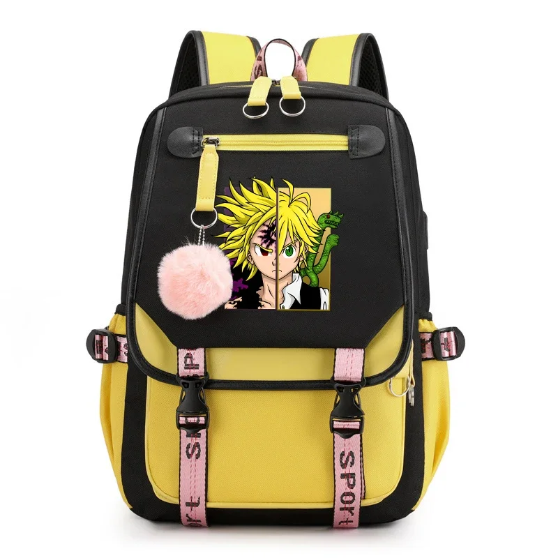 Nieuwe Anime Meliodas Patroonprint Rugzak Unisex Daily Fashion Rugzak Tieners Studenten Casual Outdoor Rugzak Schooltas