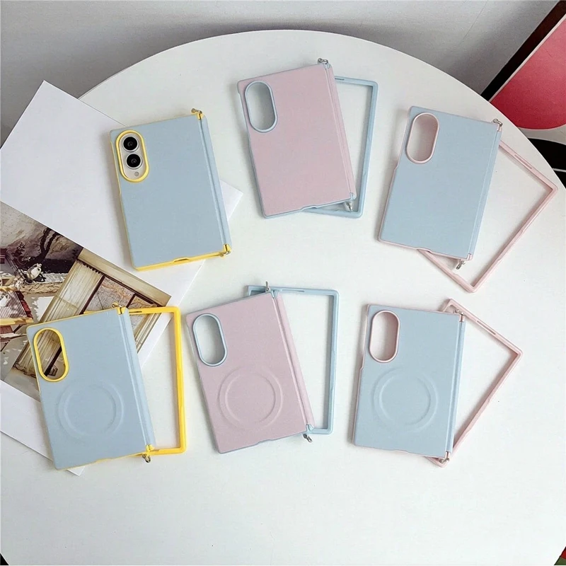 Shockproof Phone Case Dopamine Color Magnetic Wireless Charging For Samsung Galaxy Z Fold 8 Protective Shell Mobile Accessories