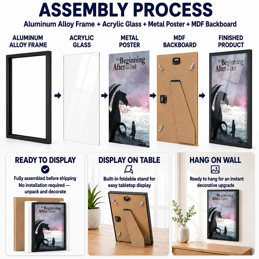 The Beginning After Framed Metal Print Customized Photo Modern Superhero Style Wall Art For Teen Bedroom Graphic Novel Fan Gift