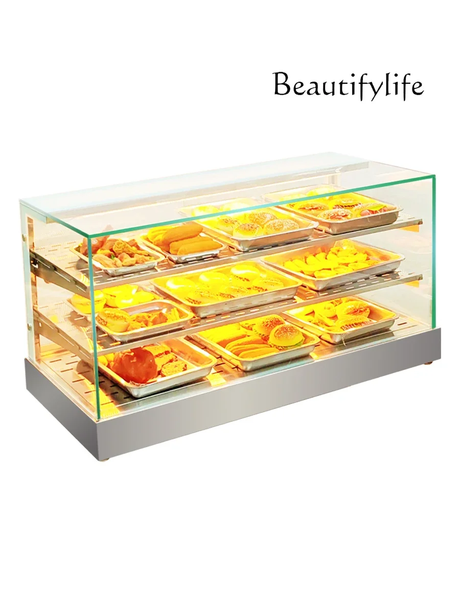 

Commercial Egg Tart Insulation Cabinet Small Heating Constant Temperature Hamburger Display Cabinet