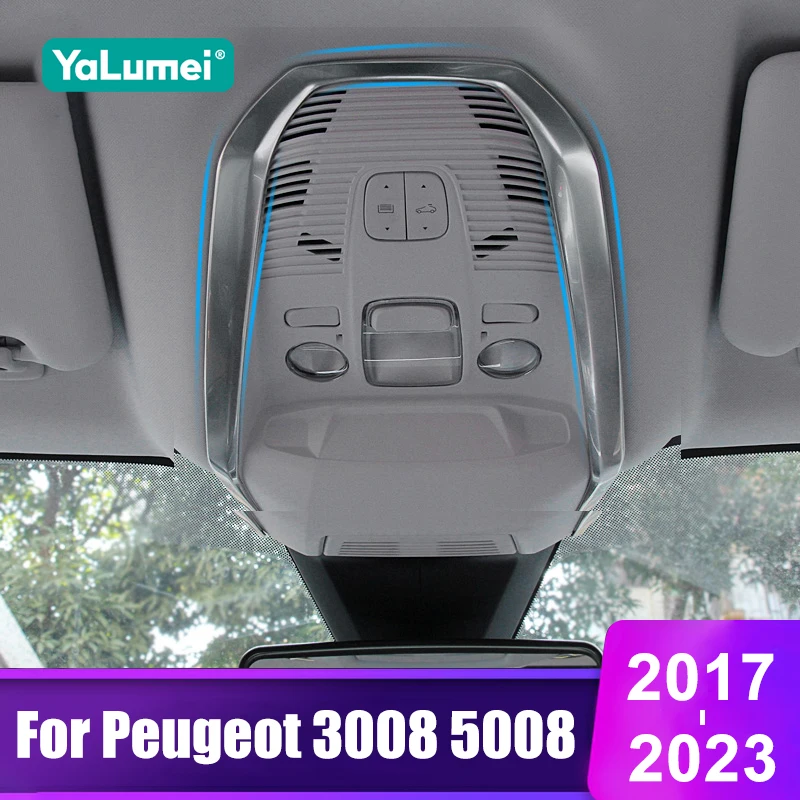 

For Peugeot 3008 5008 GT 2017 2018 2019 2020 2021 2022 2023 3008GT Hybrid Car Front Rear Reading Light Trim Cover Accessories