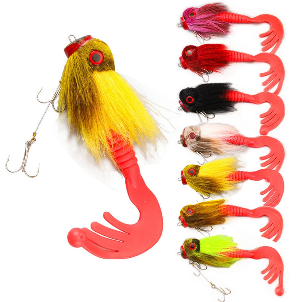 

22 см Kraken Bucktail Rat - 82,5 г приманка для глубокой отсадки, магнит в виде морского монстра с этическим хвостом оленя, Shipwreck Assassin