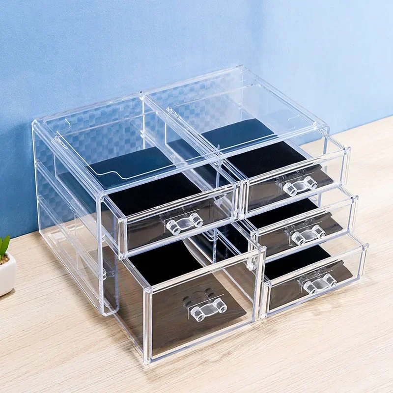 

Nail Art Gel Polish Accessories Manicure Organizers Storage Makeup Jewelry Cotton Pad Swab Drawer Desktop Acrylic Containers Box