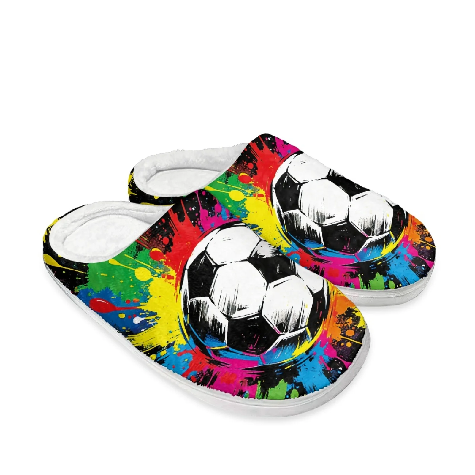 PENSTROLL Colorful Splatter Wfh Cozy Essentials Slippers Slippers For Wide Feet Women Cotton Slippers for Travel