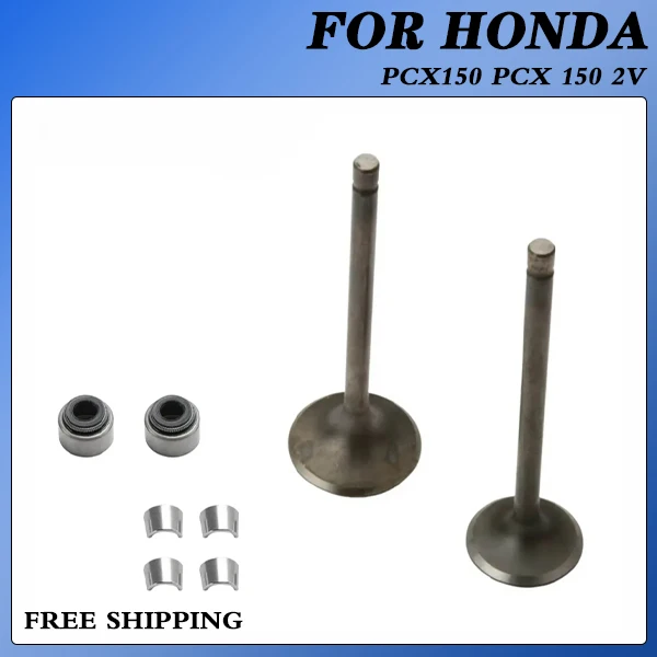 Kit de soupape d'admission de soupape d'échappement de moteur de moto impeccable, plaque de verrouillage de joint d'huile, Valve flambant neuve pour HONDA PCX150 PCX 150 2V