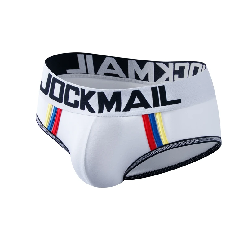 JOCKMAIL Brand Sexy Men Underwear Briefs U Convex Big Penis Pouch Design Wonderjock Men Cotton Briefs Gay Underwear Push Up