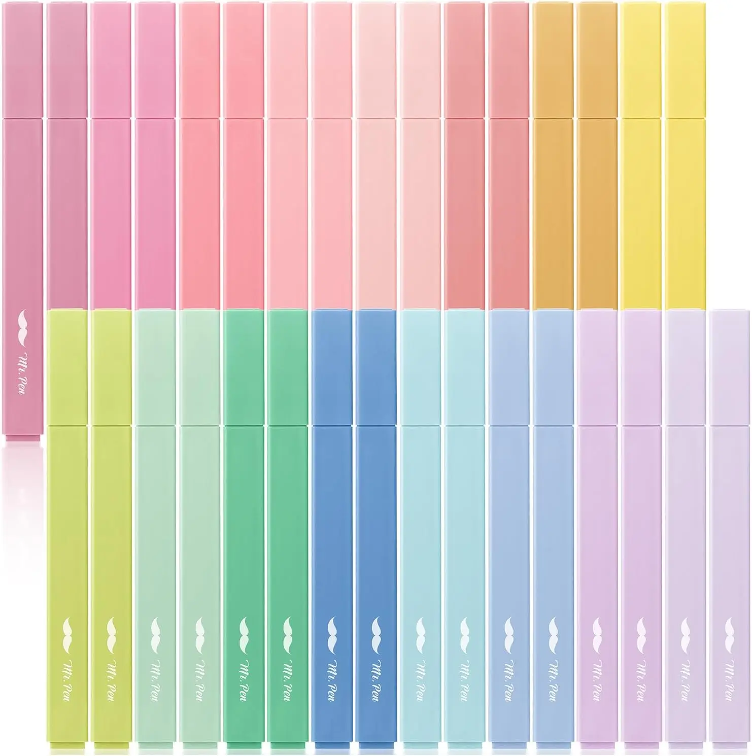 

Pastel Chisel Tip Highlighters, 32 Pack Bulk Assorted Colors for Journaling School Office Home Supplies