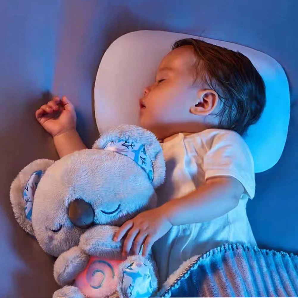 Breathing Koala with Light Sound Baby Sleep and Playmate Koala Musical Stuffed Plush Toy Newborn Sensory Comfortable Baby Gifts image 5