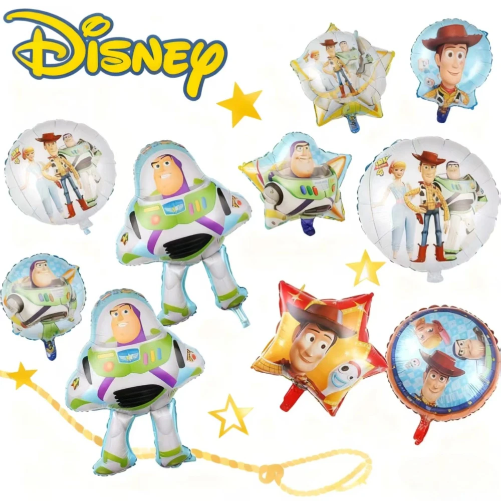 

Набор воздушных шаров для тематической вечеринки «История игрушек Диснея» для мальчиков, украшения для дня рождения, детский душ, рождественская композиция, декор воздушных шаров