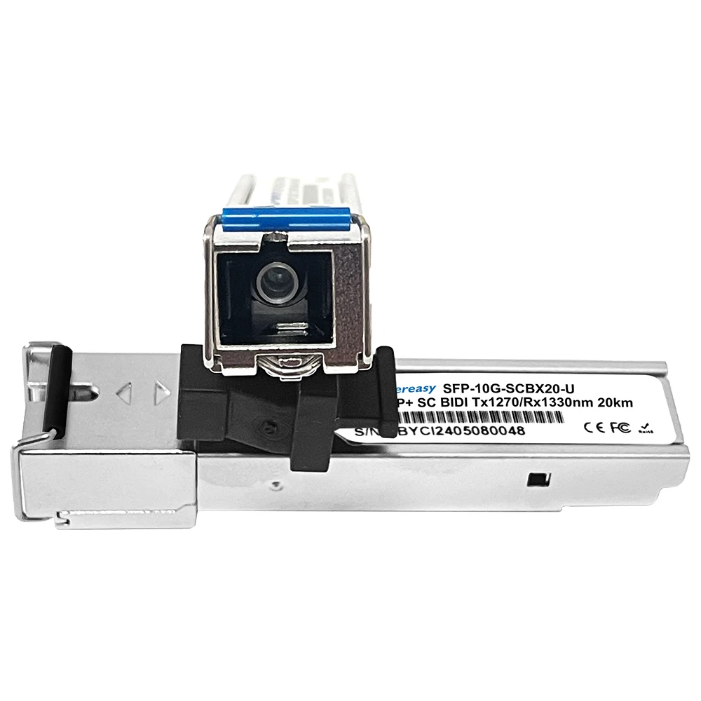 وحدة 10G BIDI SC WDM 20km SFP+ 1270/1330nm وحدة الألياف الضوئية أحادية الوضع متوافقة مع Cisco وMikrotik... إلخ التبديل البصري