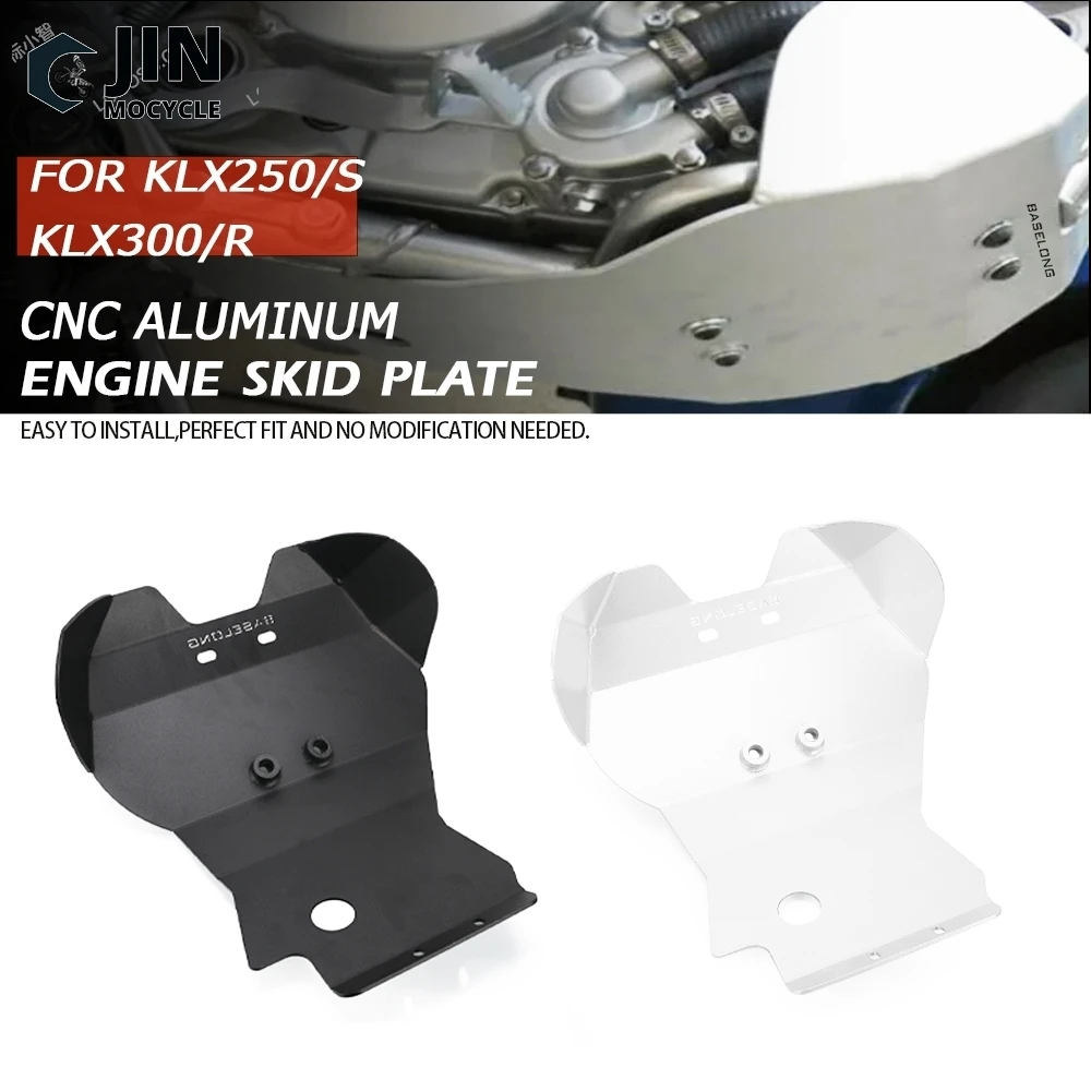 For Kawasaki KLX 250 KLX250S KLX300 KLX 300R Skid Plate Engine Guard Protector Cover Motorcycle Full Coverage Chassis Protection