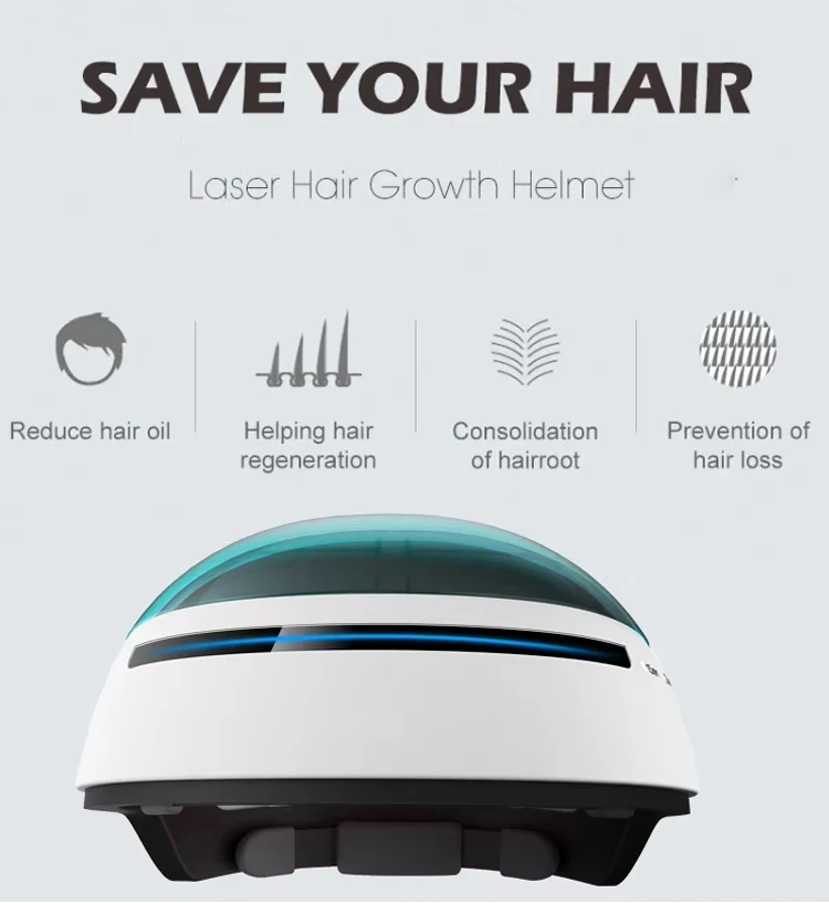 LLLT Laser Cap Hair Growth Helmet Hair Loss Treatment Hair Regrowth Device Full Scalp Coverage Laser Therapy