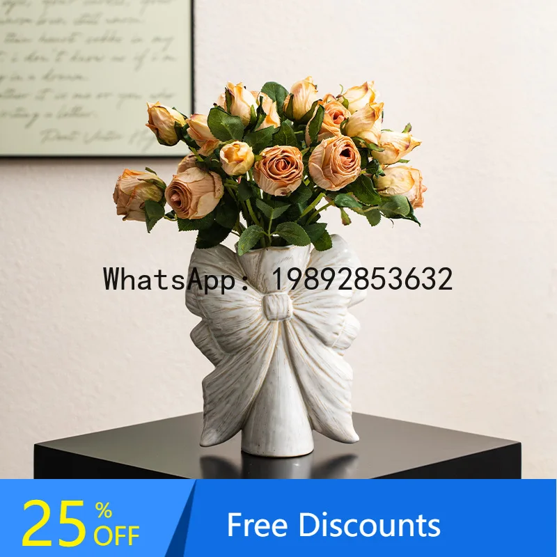 

Ceramic Vase Creative Hydroponic Dried Flower Arranger Light Luxury Gift Box Decorative Ornament