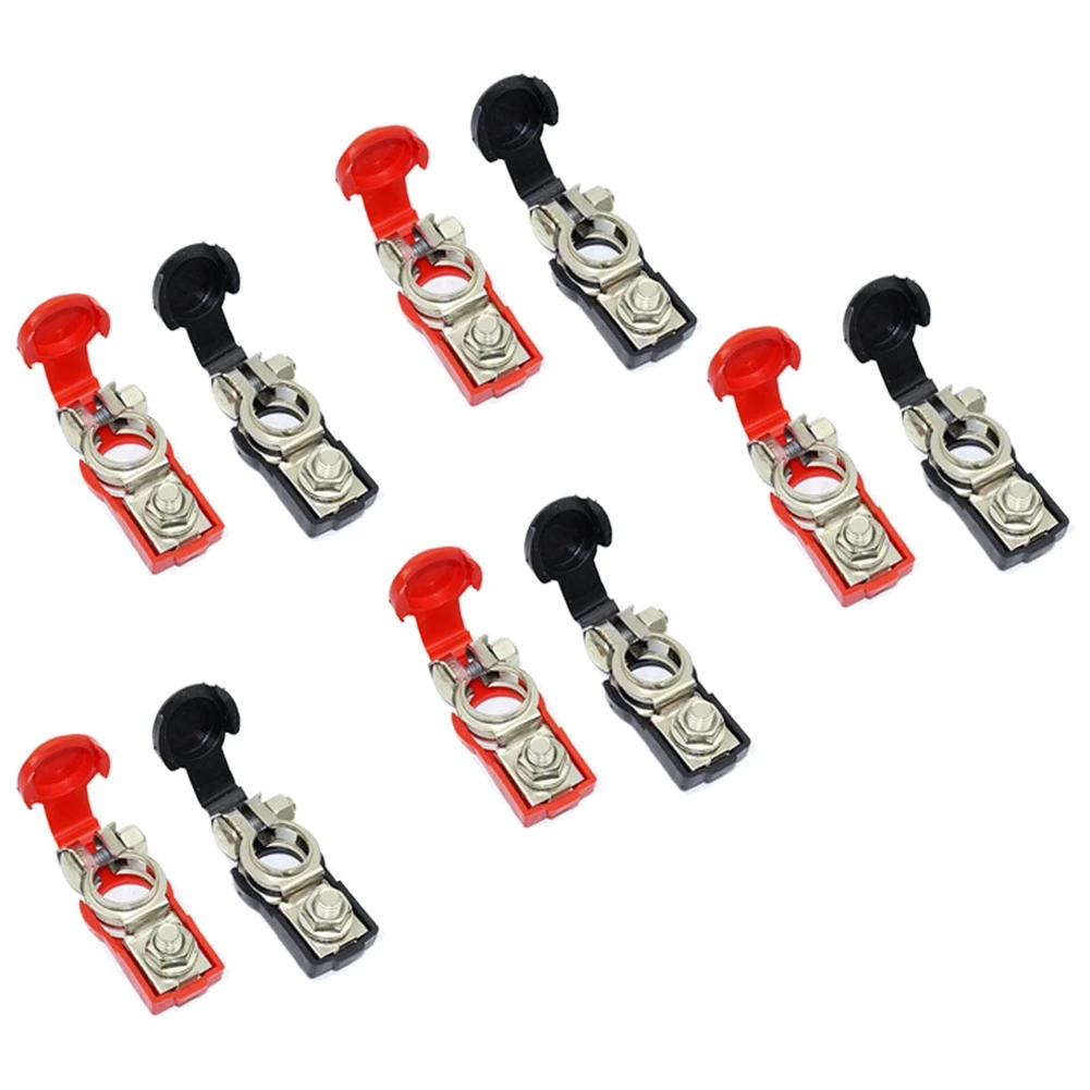 

5 Pair Universal Negative Positive Auto Battery Cable Terminal Top Post Clamp Clip for Cars and