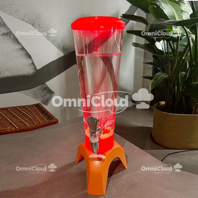 

3-литровый пивной бочонок, стереодинамик с краном, бочонок для сока, кокса, бочонок, контейнер для пива, светящийся без капельного переключателя