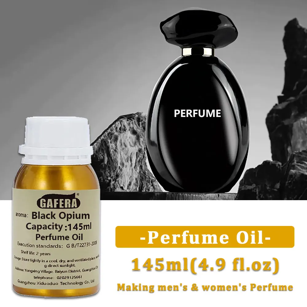 GAFERA 145ml (4.9 fl.oz) Aceites de Perfume Black Opium - Aceite Esencial para Perfume DIY para Mujer, Fragancia de Marca Autoajustable Hecha a Mano
