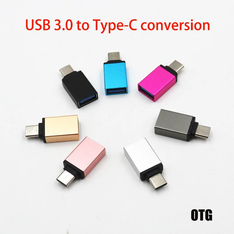 Cltgxdd 1Piece Metal Tpye-c To USB3.0 Adapter Type-c To USB OTG Adapter Suitable For Tablet Hard Drive/ Flash Drive/ USB Mouse