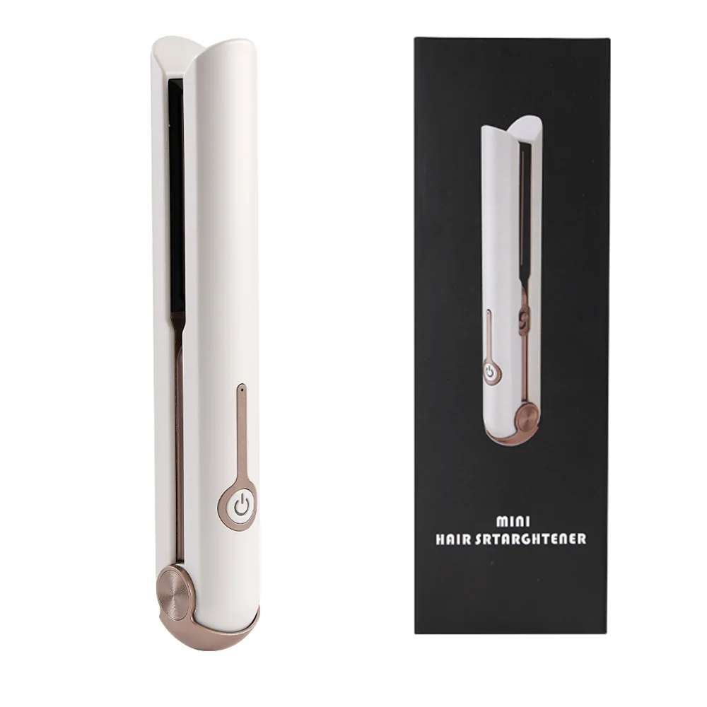 

USB Rechargeable Hair Straightener, Portable Mini Hair Straightener, Travel Style, High-Capacity Battery