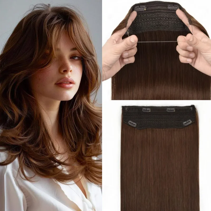 Extensiones de cabello humano de una sola pieza con línea invisible de 12 a 26 pulgadas # Tinte Gris para Cabello Plateado: Tendencia y Cobertura