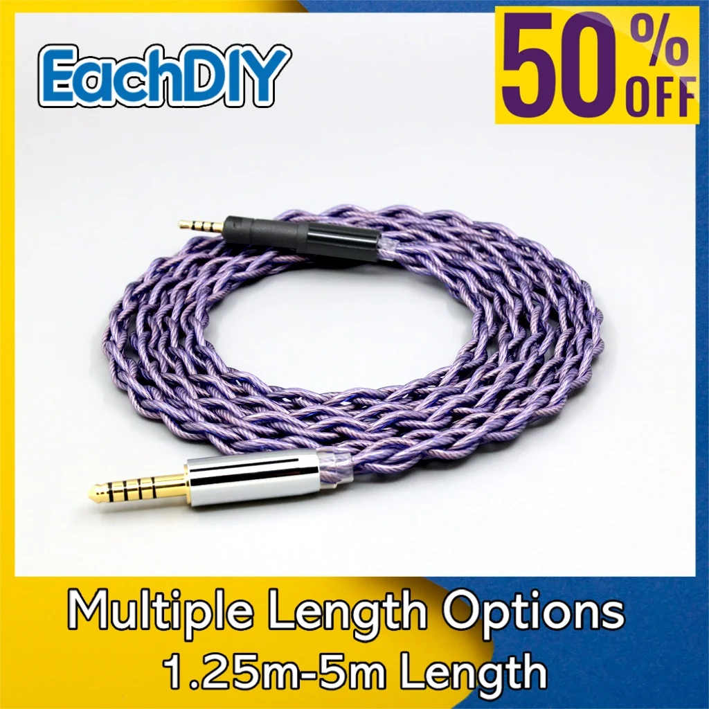 

Type2 1.8mm litz 7N OCC 140 cores Earphone Cable For Sennheiser hd560s HD 560S HD599 HD569 HD559 8250