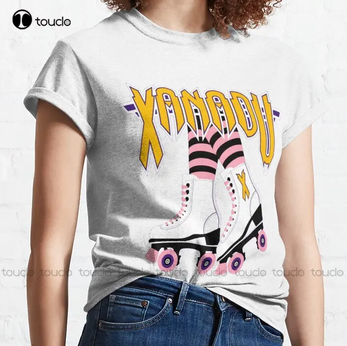 Olivia Newton-John - Xanadu Rollerskates John Travolta Classic T-Shirt Oversized Tshirts Fashion Creative Leisure Funny T Shirts