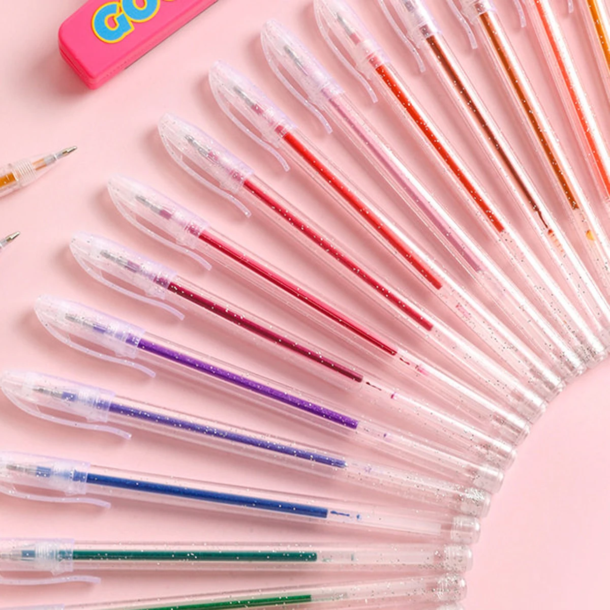 60 Colors Glitter Gel Pen 1.0mm Metal Glitter Color Ballpoint Pen Paper Cardstock Diary Drawing Marking Coloring DIY Art image 5