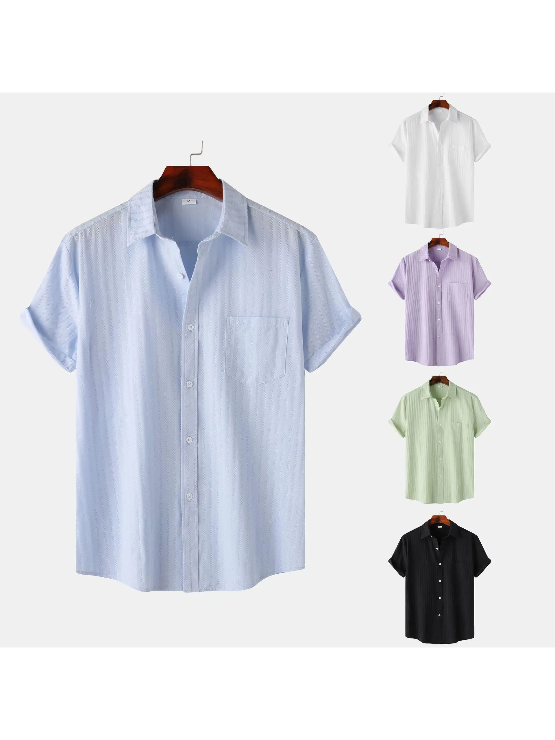 

Мужская летняя рубашка с цветочным принтом, новинка, однотонная, свободного кроя, удобная, из хлопка, повседневная