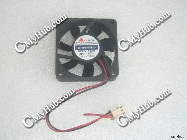 For Y.S.TECH FD1250155B 2N DC12V 1.56W 5015 5CM 50MM 50X50X15MM 2pin Cooling Fan FD1250155B-2N FD1250155B 2N