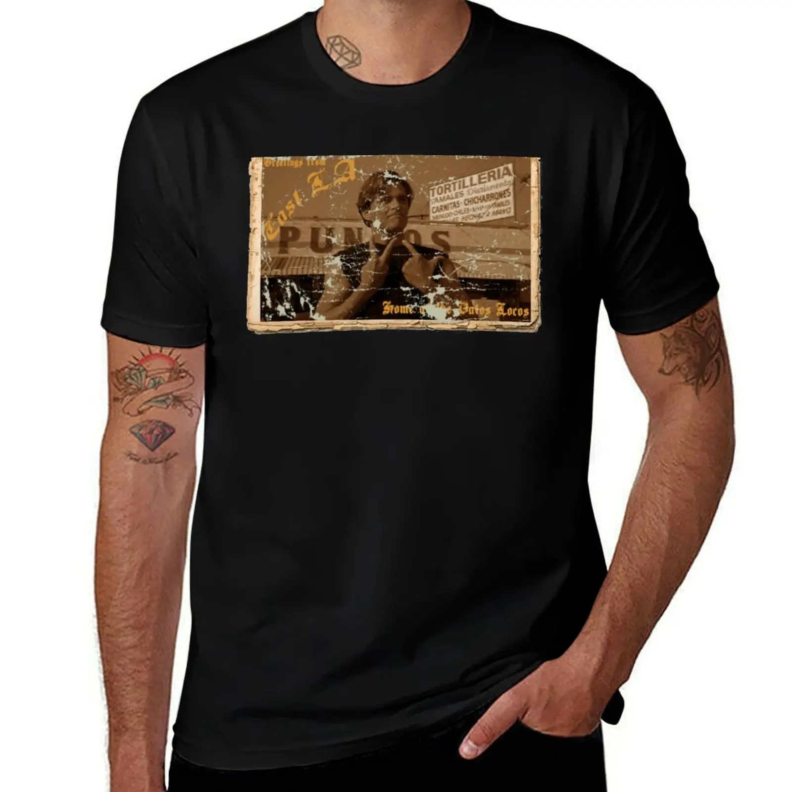 Greetings from East L.A. T-Shirt Novelty Print Casual Tee Shirt T-Shirt