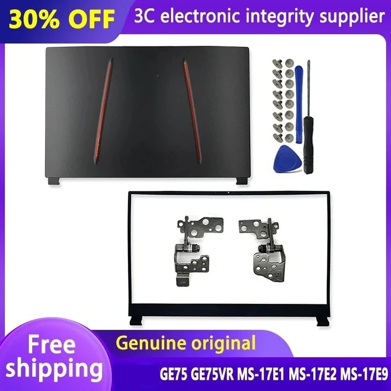

New Laptop Case for GE75 GE75VR Raider MS-17E1 MS-17E2 MS-17E9 LCD Back Cover Front Bezel Hinges Screws Top Housing 17.3Inch