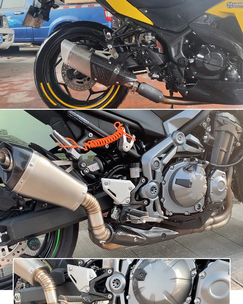 Motorcycle Exhaust Muffler Middle Connection Link Pipe Carbon Fiber Protector Heat Shield Cover Guard For Z900 z750 z250 cbr1000