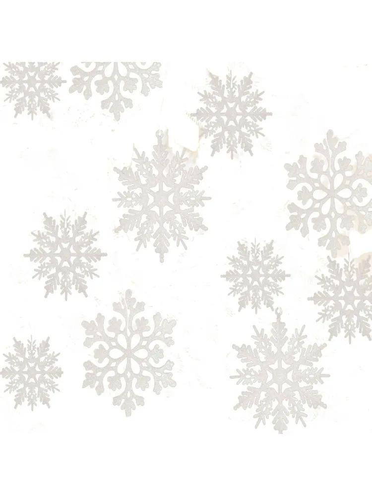 

Рождественские украшения, белые снежинки, пластиковые блестящие елочные украшения, домашний декор