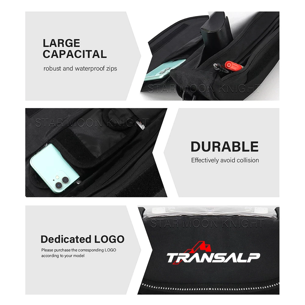 Handle bar Bag For Honda Transalp XL 600 V XL700V TRANSALP XL 700 600 V Motorcycle Handlebar Navigation bag Travel Storage Bag