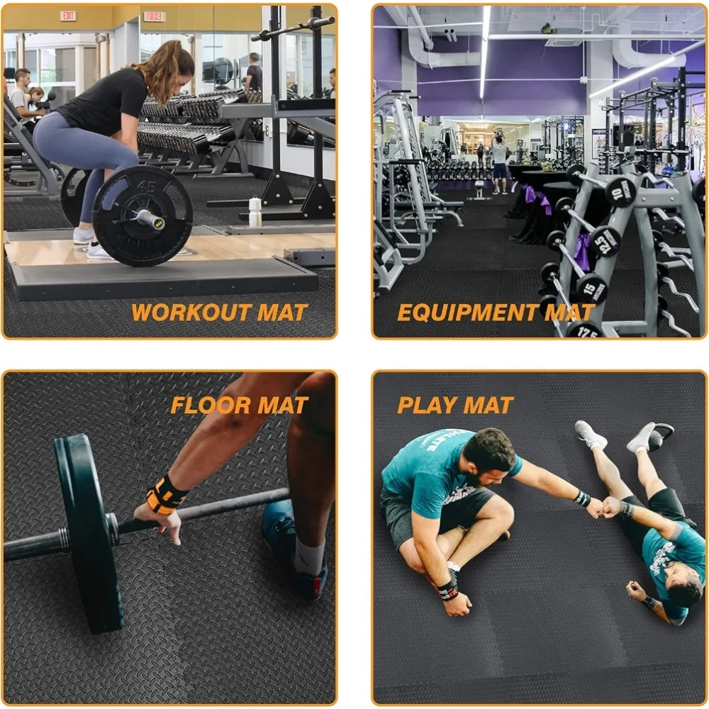 Tapetes de Espuma EVA Entrelazados de 2.5CM de Grosor para Piso de Garaje, Antideslizantes, Impermeables, Protector de Piso para Taller, Gimnasio, Estacionamiento