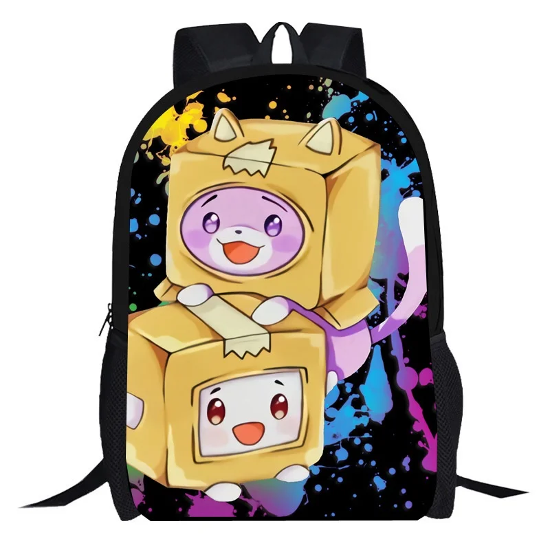 LankyBox Anime Cartoon Cartoon Surrounding Children\'s School Bag Primary and Middle School Students Backpack Large Capacity