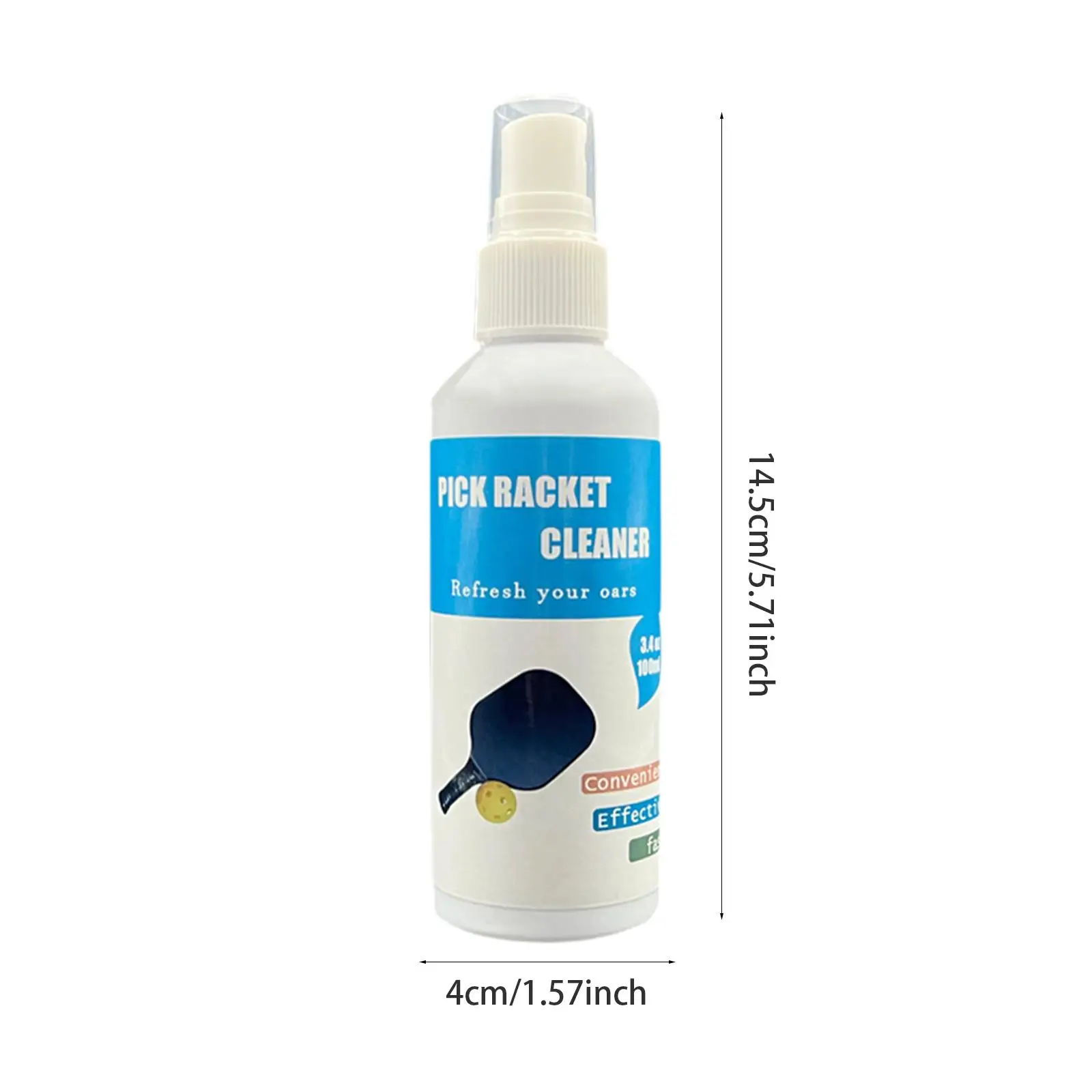 100ml proteção melhora a rotação e a precisão limpador de remo de pickleball spray limpador de raquete de pickleball limpador de remo de pickleball