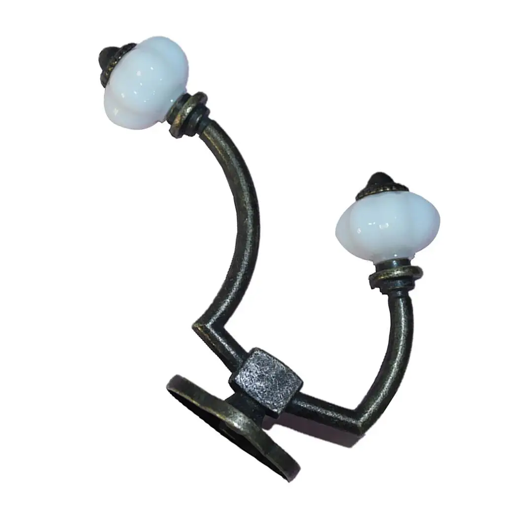 European Style Double Heads Door Wall Hooks Holder Key Towel Coat Hat Hanger
