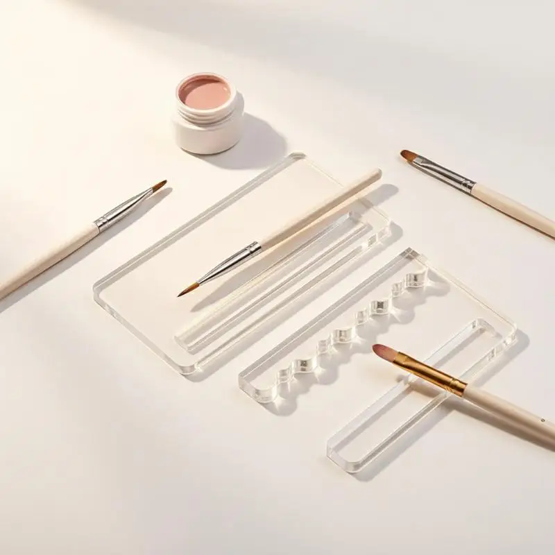 Reusable Nail Art Palette With Nail Art Pen Holder Brush Holder Sleek Organizer For Quick Color Mixing And Pen Storage Display