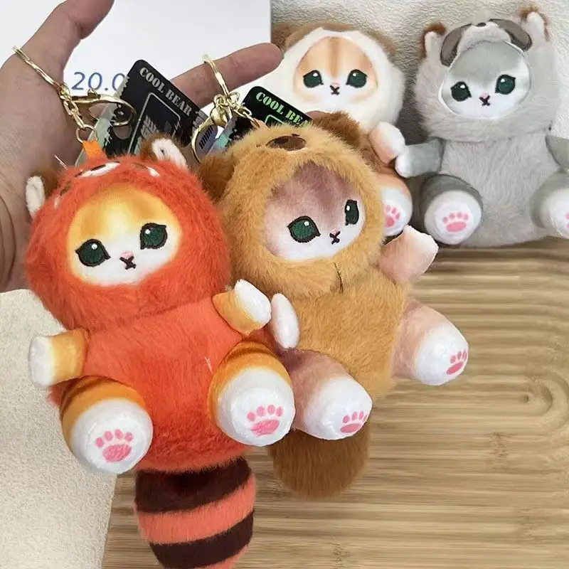 

Anime Mofusand Plush Cute Shark Cat Doll Toys Stuffed Animals Keychain Bag Small Pendant Hangings Christmas Birthday Gifts