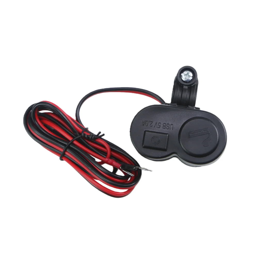 Universal 12V 24V Motorcycle Usb Charger Waterproof Cigarette Lighter With On Off Switch For Gps Navigation Dvr