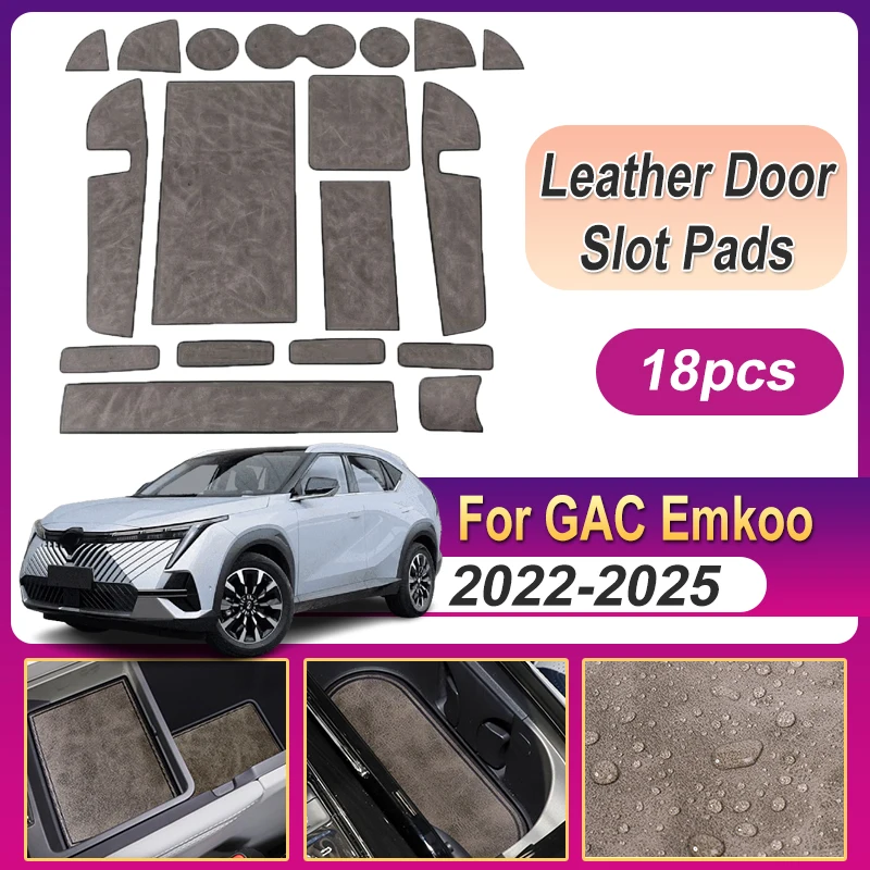 

Leather Anti-Slip Cup Mat For GAC Emkoo 2022 2023 2024 2025 Gate Slot Pad Door Protection Pad Mat Car Accessories Water Proof