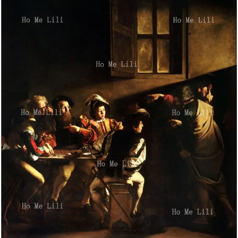 O chamado de Saint Matthew Caravaggio 1599-1600 Reprodução de arte Impressão sem moldura Pintura a óleo Decoração de parede de alta qualidade para casa